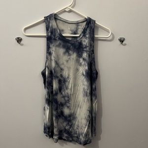 Blue and white Tie-Dye tank top
